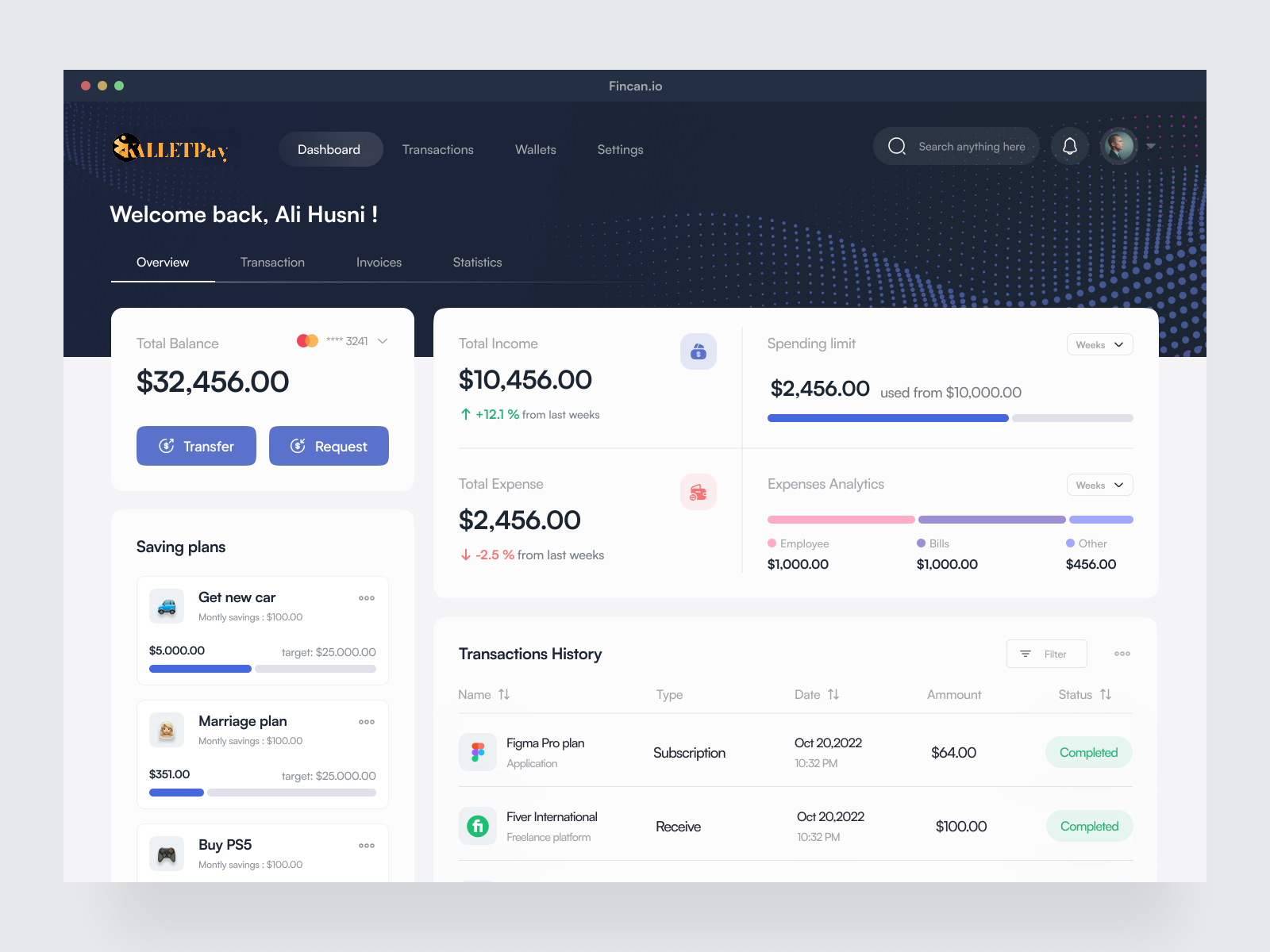kalletpay-dashboard-view
